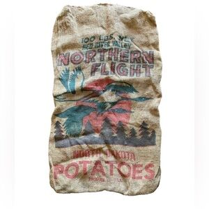 vintage Norther Flight potato burlap bag